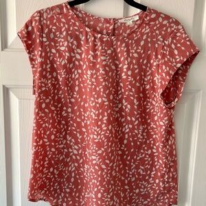 Stylish Women's Pink and White Patterned Blouse